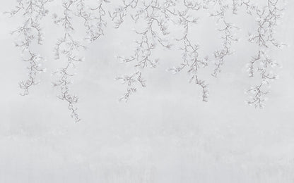 papel de pared ramas para dormitorio gris