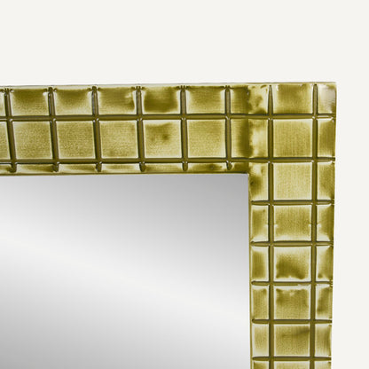 Espejo Swim Verde Rectangular en metal con diseño diseño en mosaico