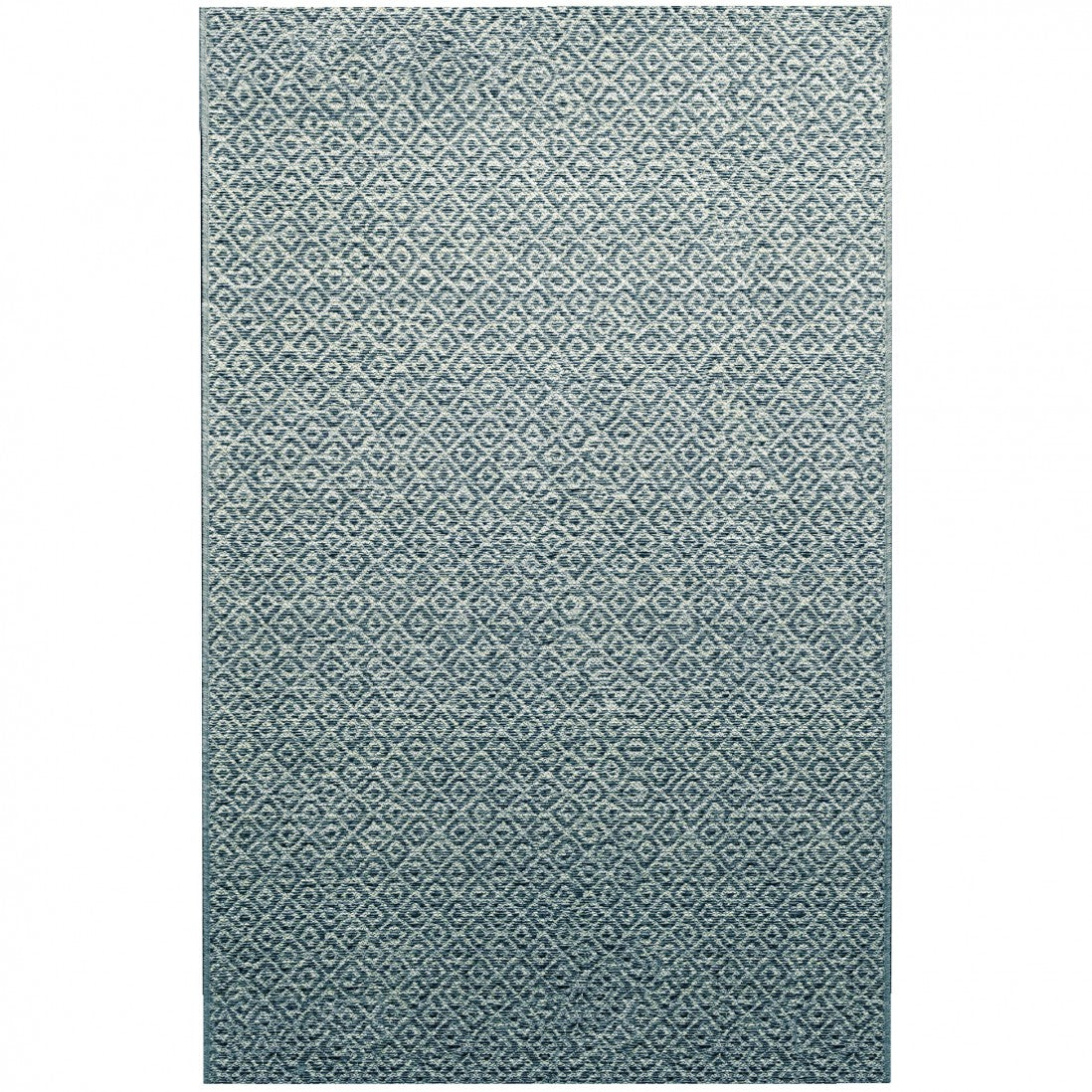 Alfombra de interior y exterior con rombos azul
