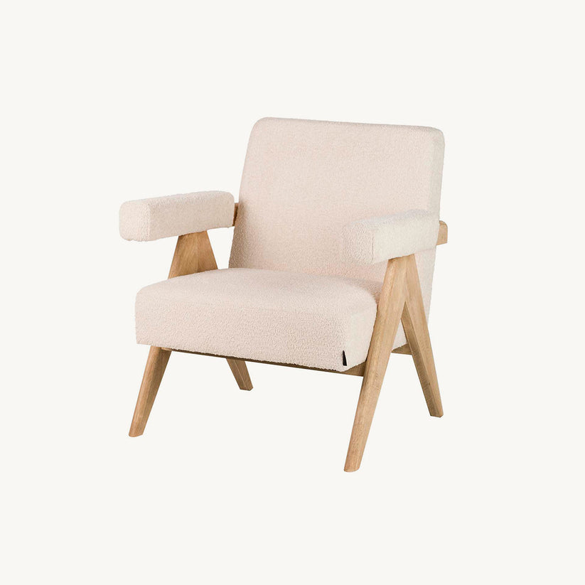 Butaca de tejido Bouclé