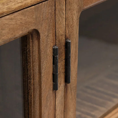 Aparador con cristal y madera