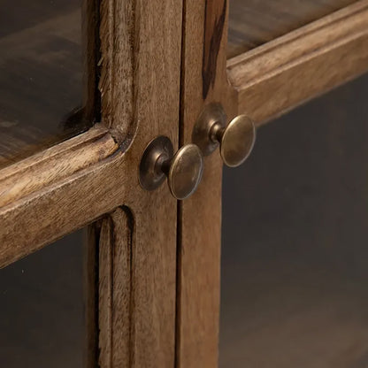 Aparador con cristal y madera