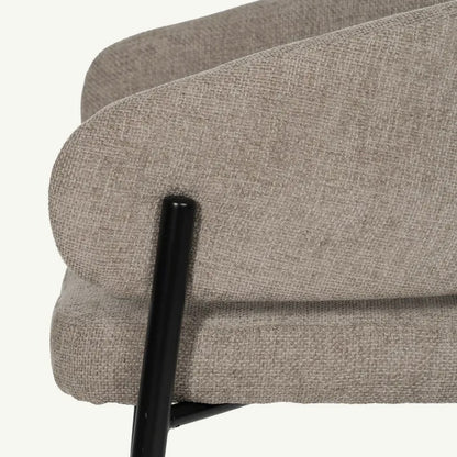 Silla Rangi tejido taupe contemporánea para contract