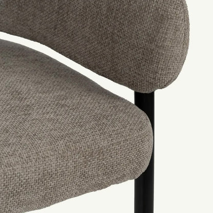 Silla Rangi tejido taupe contemporánea para hostelería