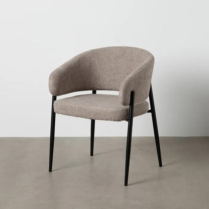 Silla Rangi tejido taupe contemporánea para hostelería