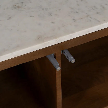 Mueble TV en madera y mármol