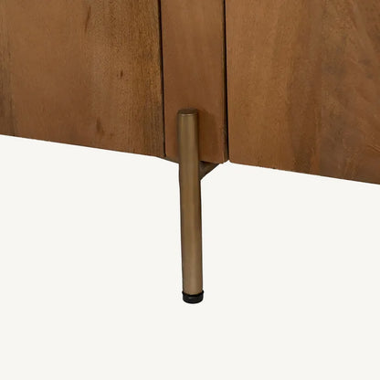 Mueble TV en madera y mármol