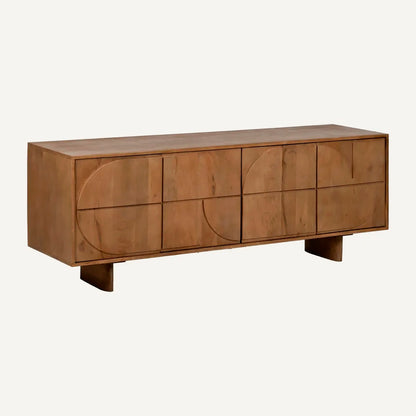 Aparador color miel fabricado en madera de mango.