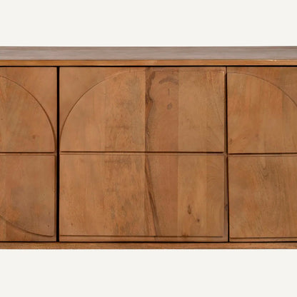 Aparador color miel fabricado en madera de mango.