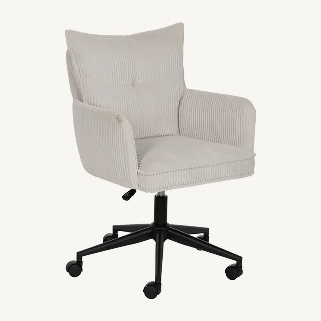 Silla de escritorio de pana giratoria