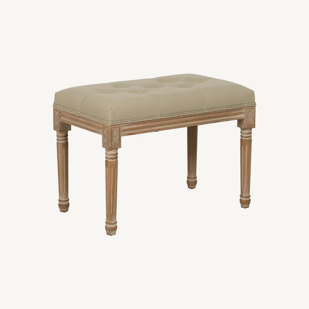Banqueta estilo provenzal con acolchado capitoné