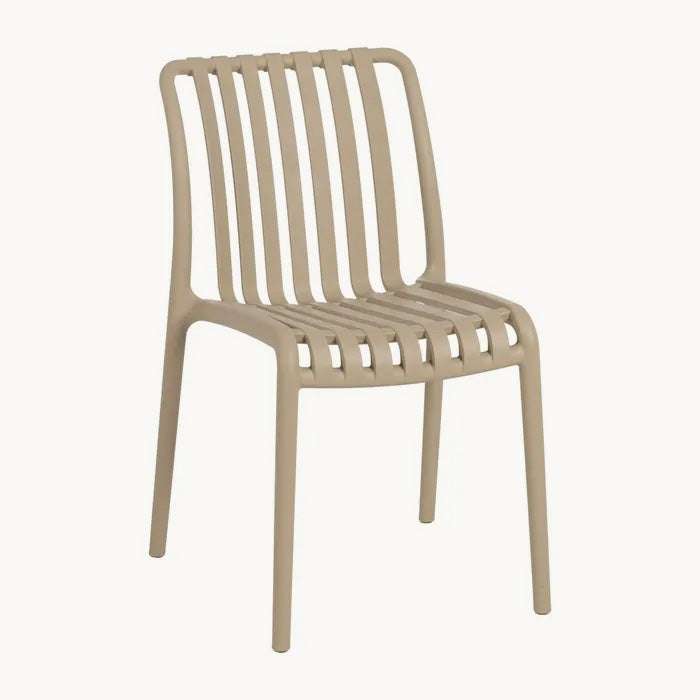 Silla Totara Exterior Apilable Beige de polipropileno 