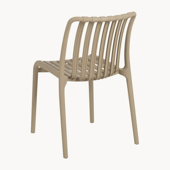 Silla Totara Exterior Apilable Beige de polipropileno 