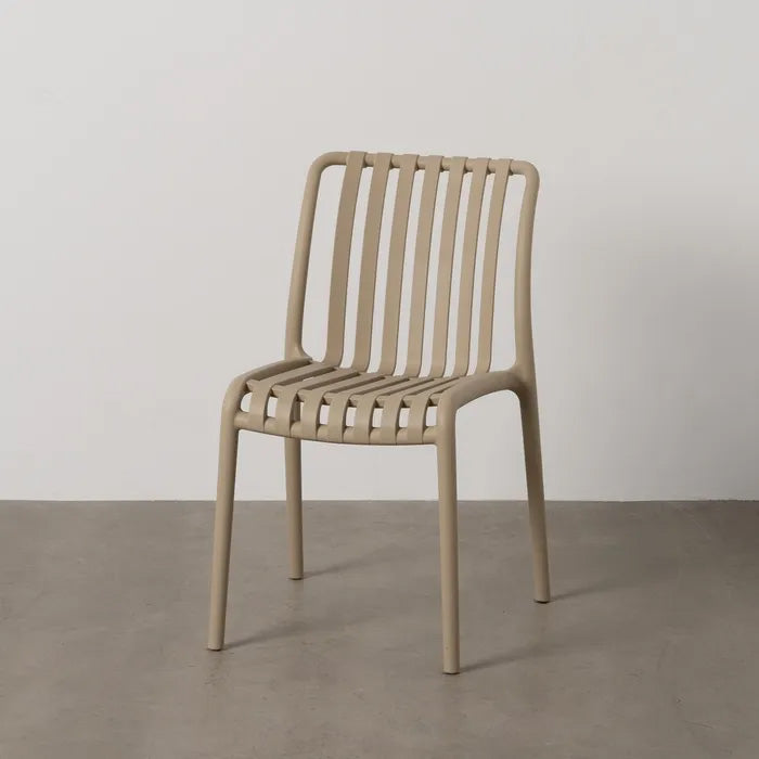 Silla Totara Exterior Apilable Beige de polipropileno 