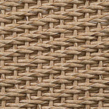 Banqueta de madera y ratán sintético