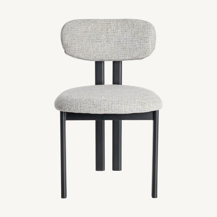 Silla negra con gris jaspeado repelente al agua