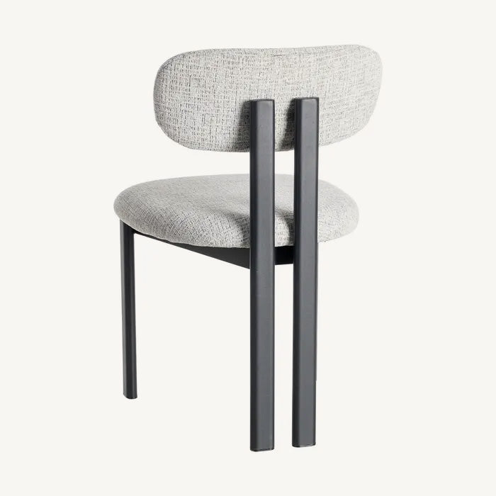 Silla negra con gris jaspeado repelente al agua