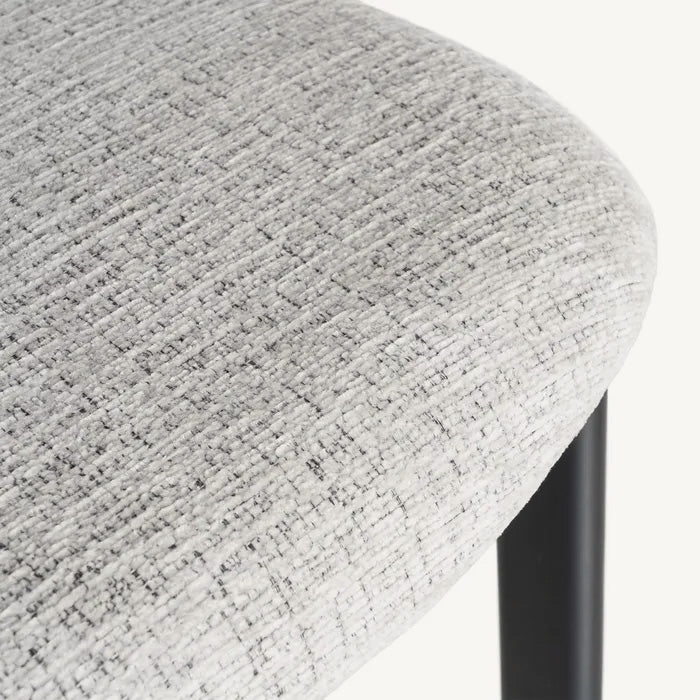 Silla negra con gris jaspeado repelente al agua