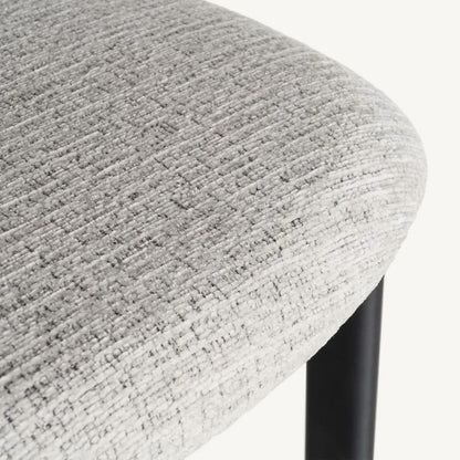 Taburete con tejido jaspeado aterciopelado repelente al agua