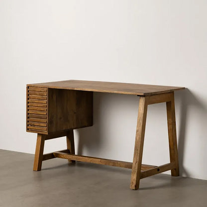 Mesa de escritorio de madera con cajón