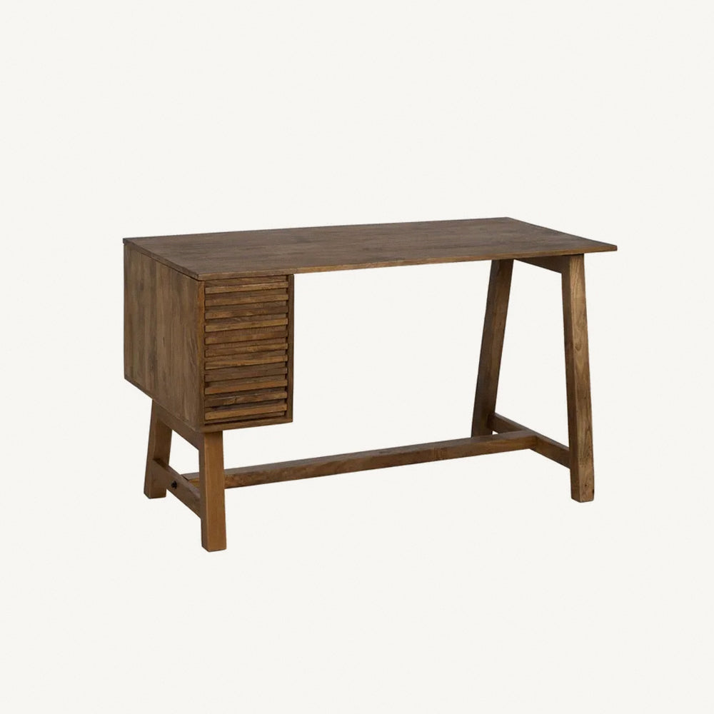Mesa de escritorio de madera con cajón