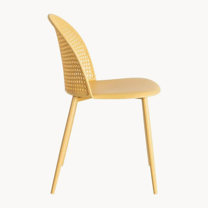 Silla Exterior en Amarillo para balcón o, terraza o bares