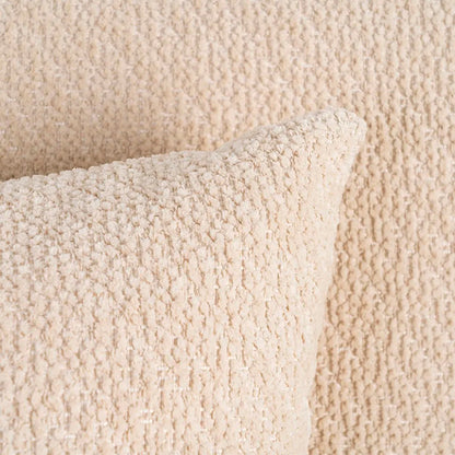 Sofá cama de 3 plazas en crema con apertura fácil