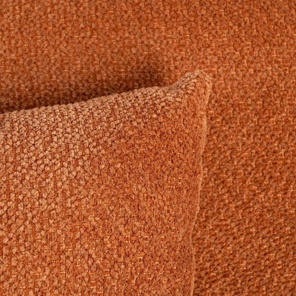 Sofá cama de 3 plazas en terracota con apertura fácil
