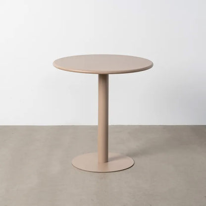 Mesa Auxiliar Exterior Redonda 70x70 beige