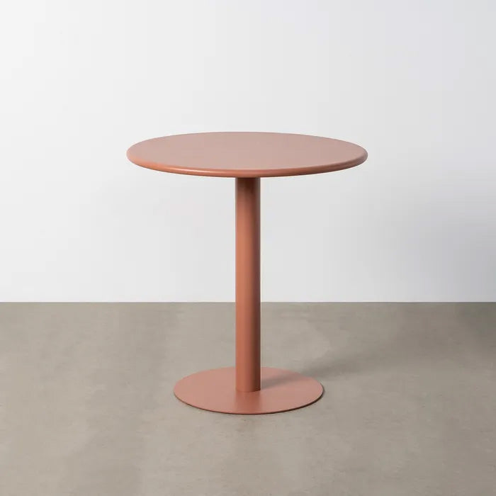 Mesa Auxiliar Exterior Redonda 70x70 terracota