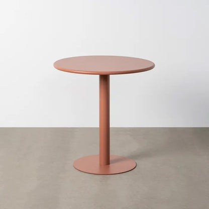 Mesa Auxiliar Exterior Redonda 70x70 terracota