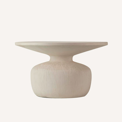 Mesa de centro, en color blanco, de terracota