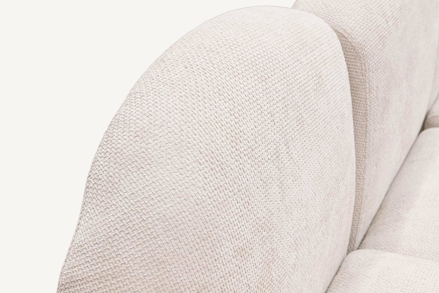 Sofá en Chenilla Beige Claro Culver 300 cm