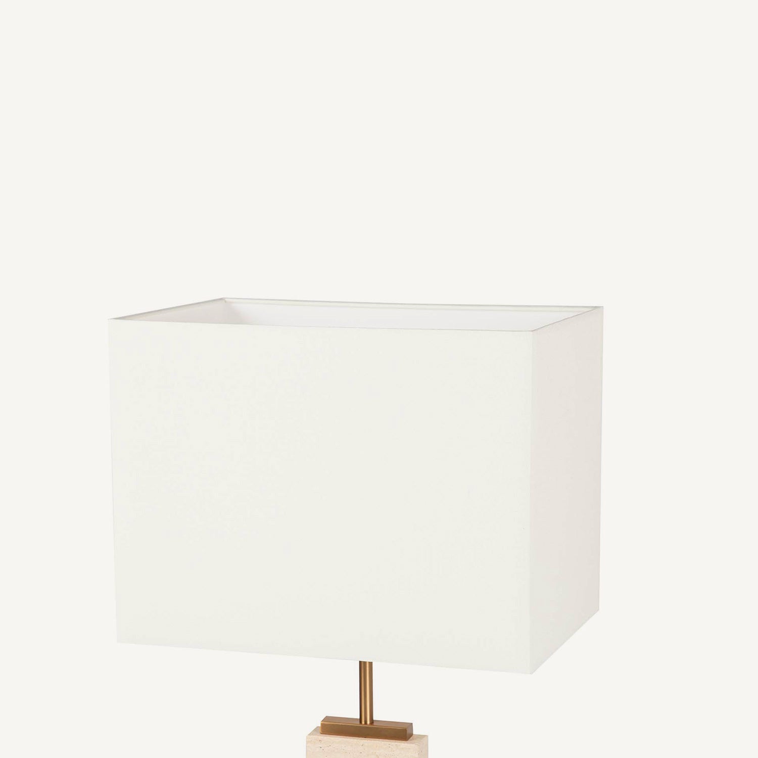 Lámpara de pie Copper de mármol con pantalla rectangular en lino 