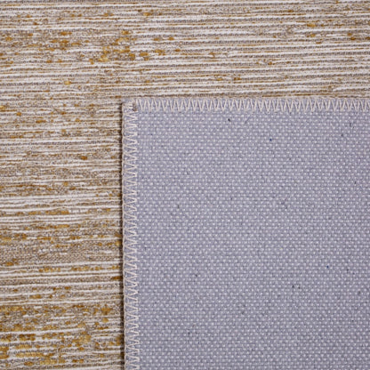 Alfombra Adore en amarillo-ocre y beige y tonalidades de marrón