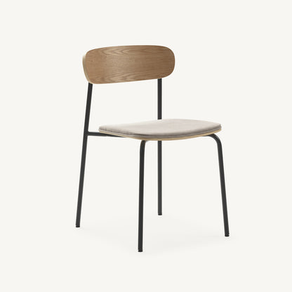 Silla funcional de estilo retro Adriana taupé