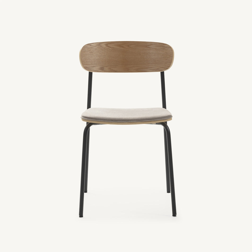 Silla funcional de estilo retro Adriana taupé