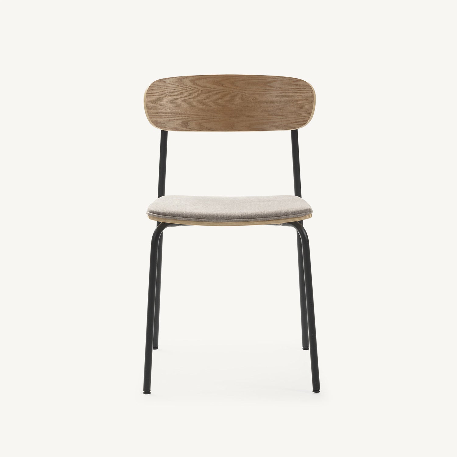 Silla funcional de estilo retro Adriana taupé