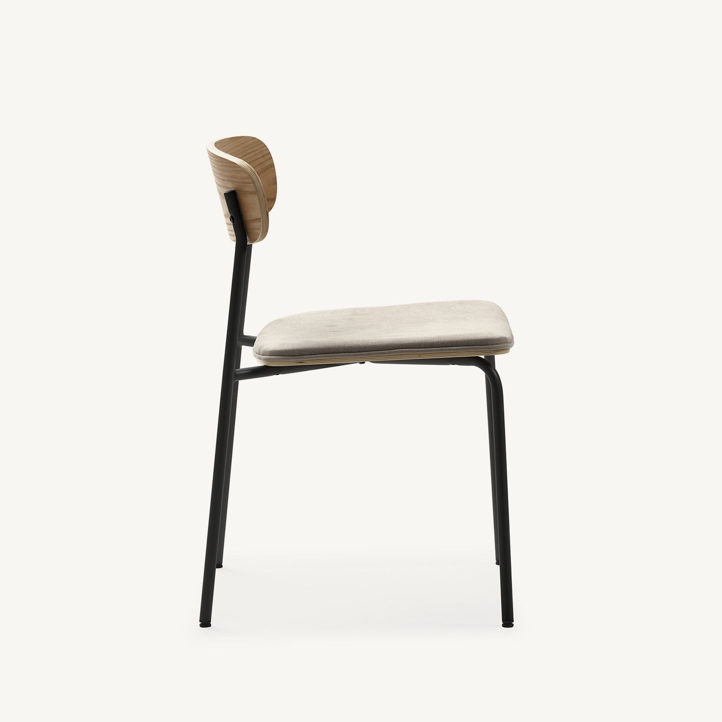 Silla funcional de estilo retro Adriana taupé