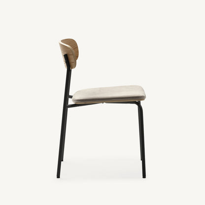 Silla funcional de estilo retro Adriana taupé