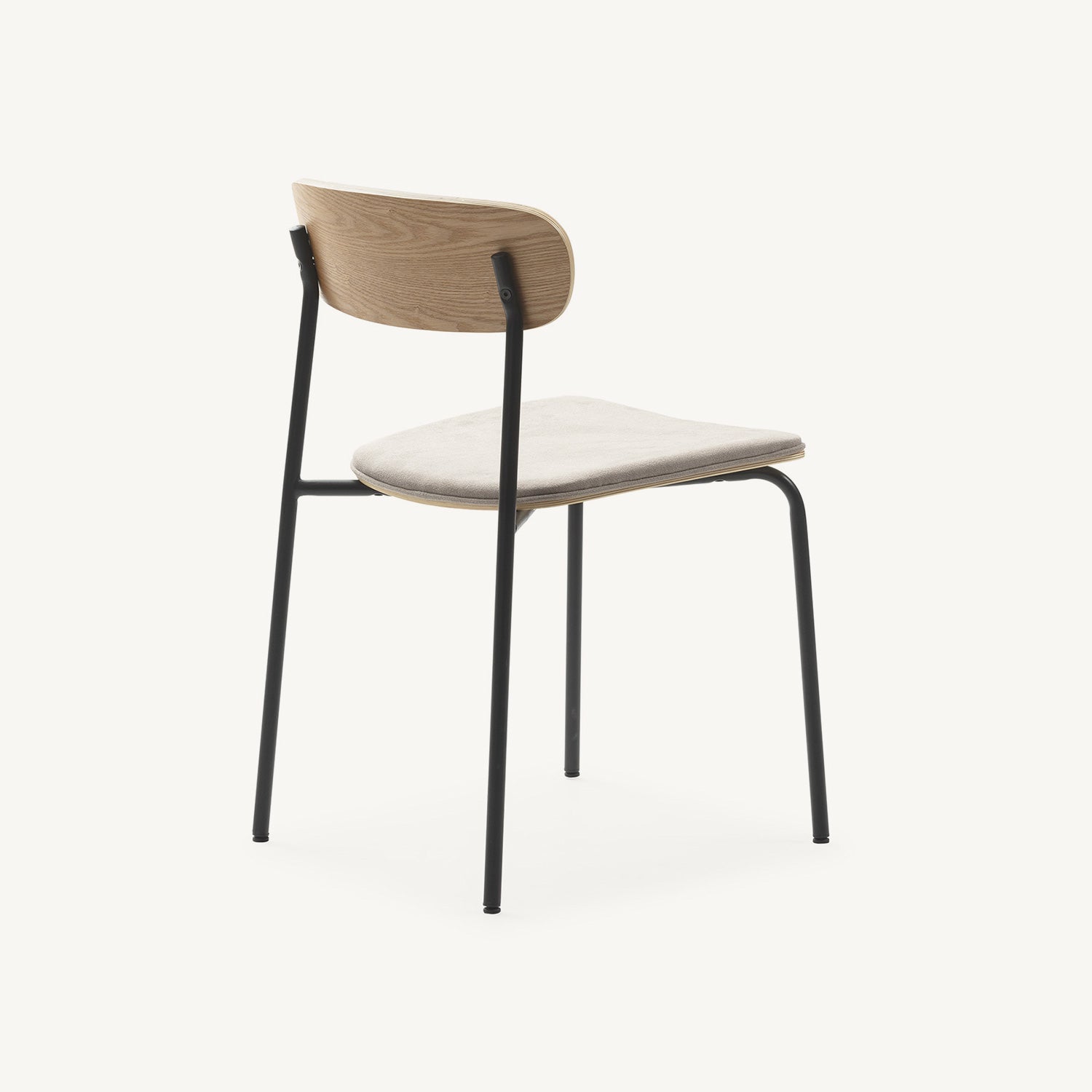 Silla funcional de estilo retro Adriana taupé