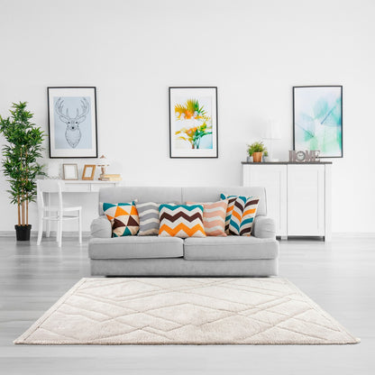 Alfombra Fez blanca rayada 