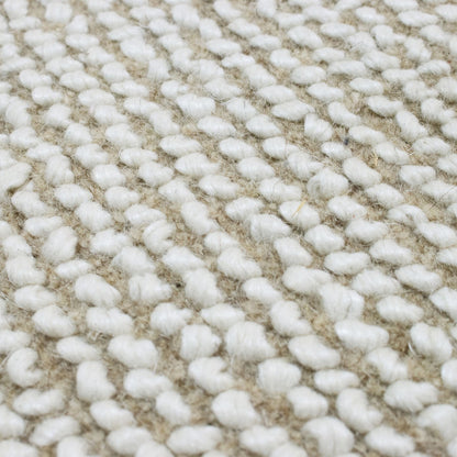 Alfombra Dots de lana beige