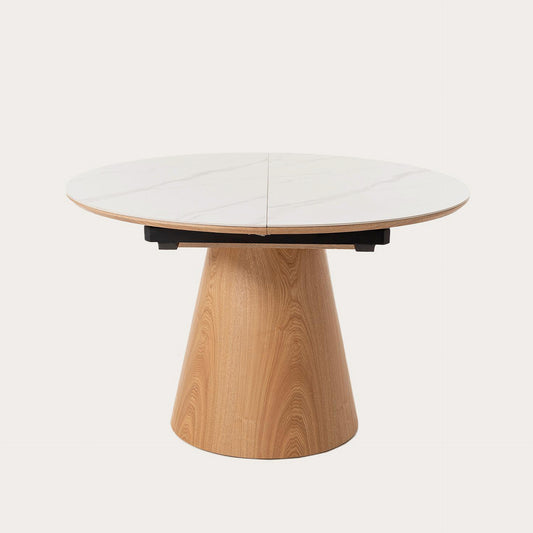 Mesa de comedor Hana Roble Extensible Cerrada