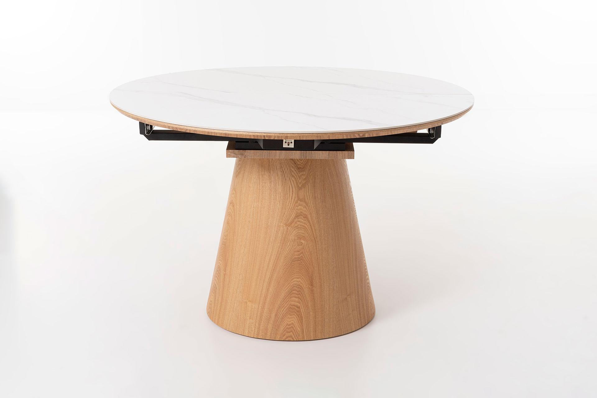 Mesa de comedor redonda y ovalada