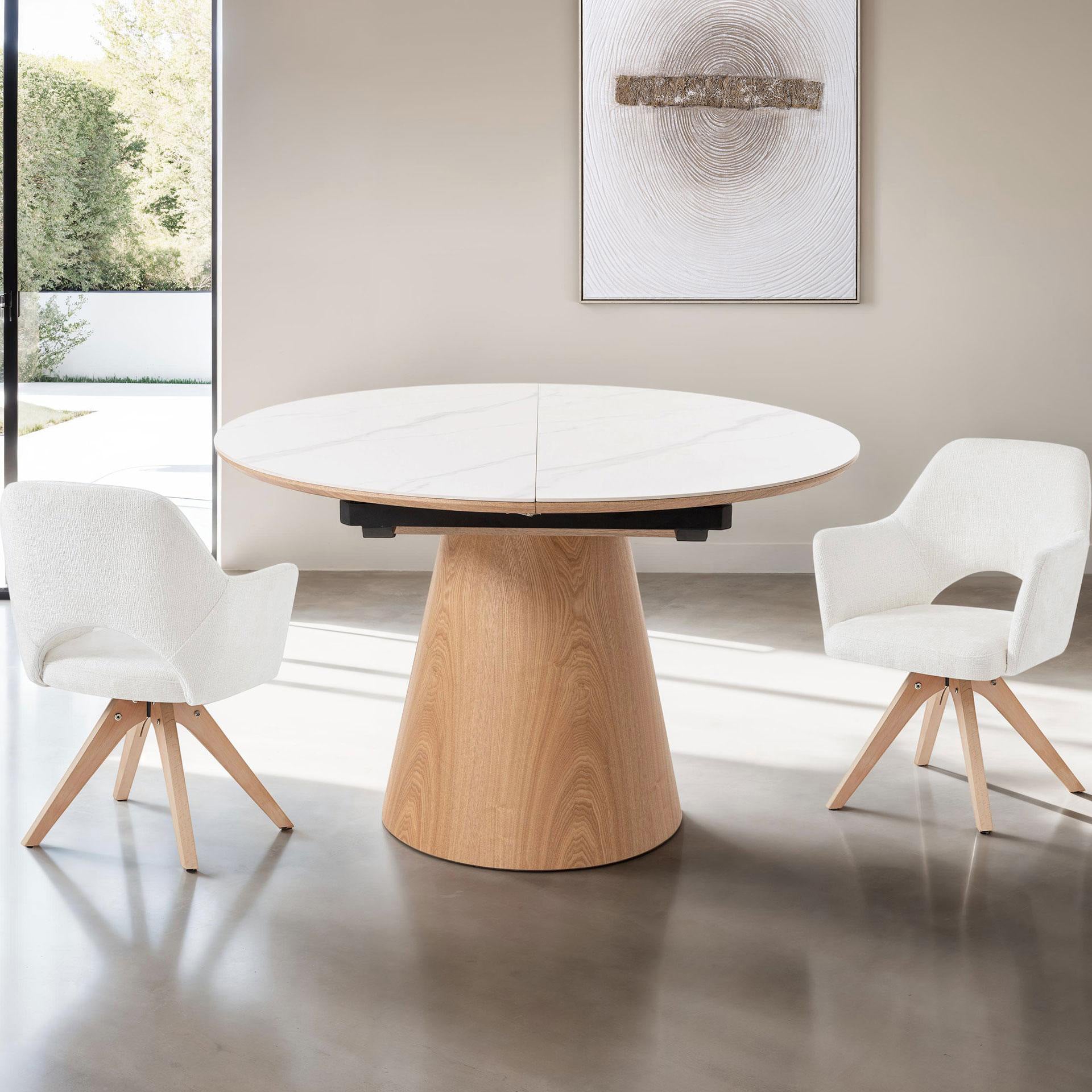 Mesa de comedor Hana Roble Extensible