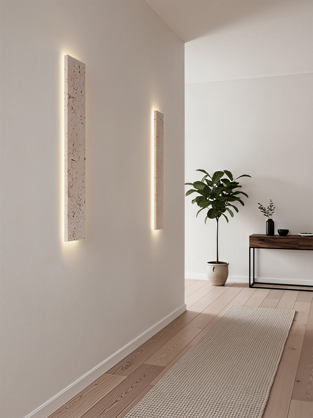 Aplique de pared beige, mármol travertino