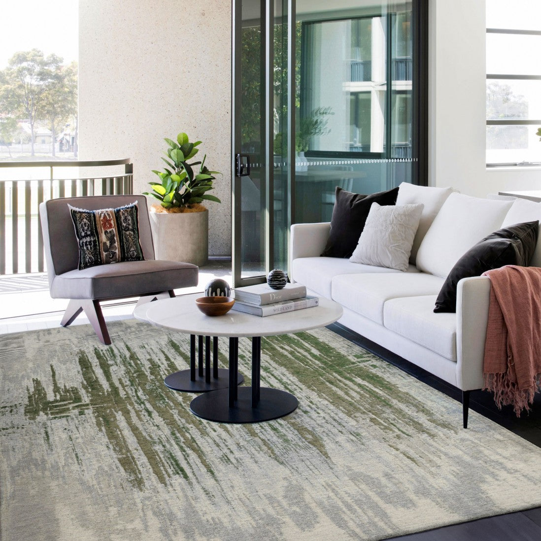 Alfombra Himalaya verde