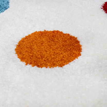 Alfombra colorful kids de lunares de colores