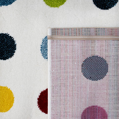 Alfombra colorful kids de lunares de colores